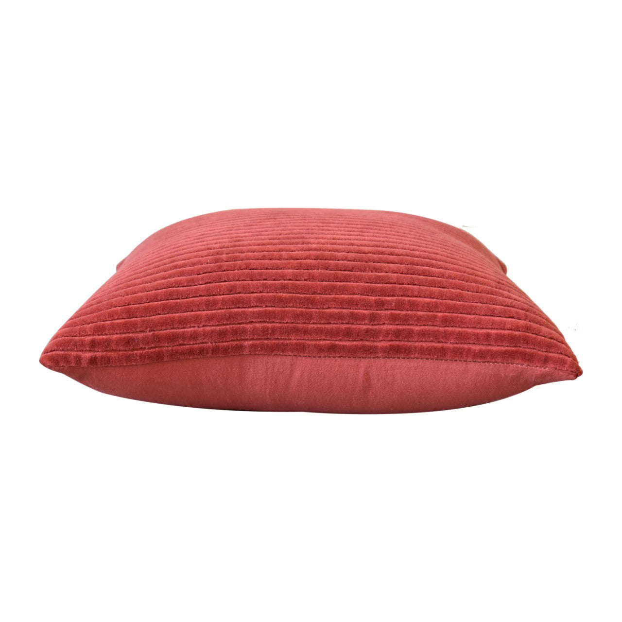 ribbed red cushion set of 2