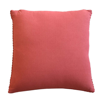 ribbed red cushion set of 2