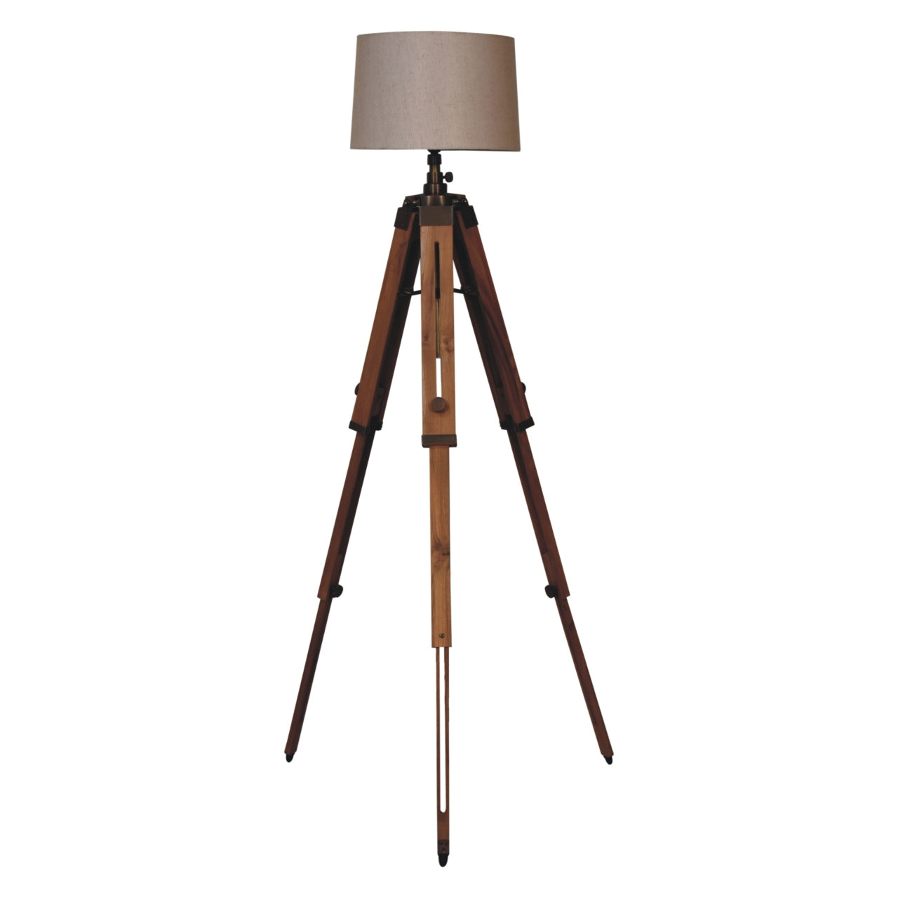 wooden tripod lamp