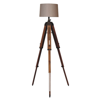 wooden tripod lamp