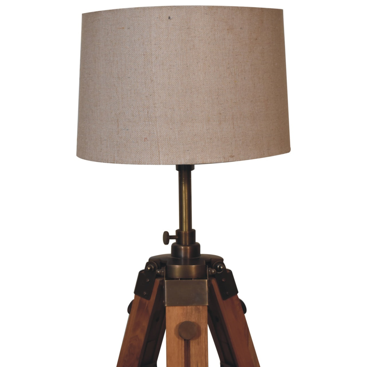 wooden tripod lamp