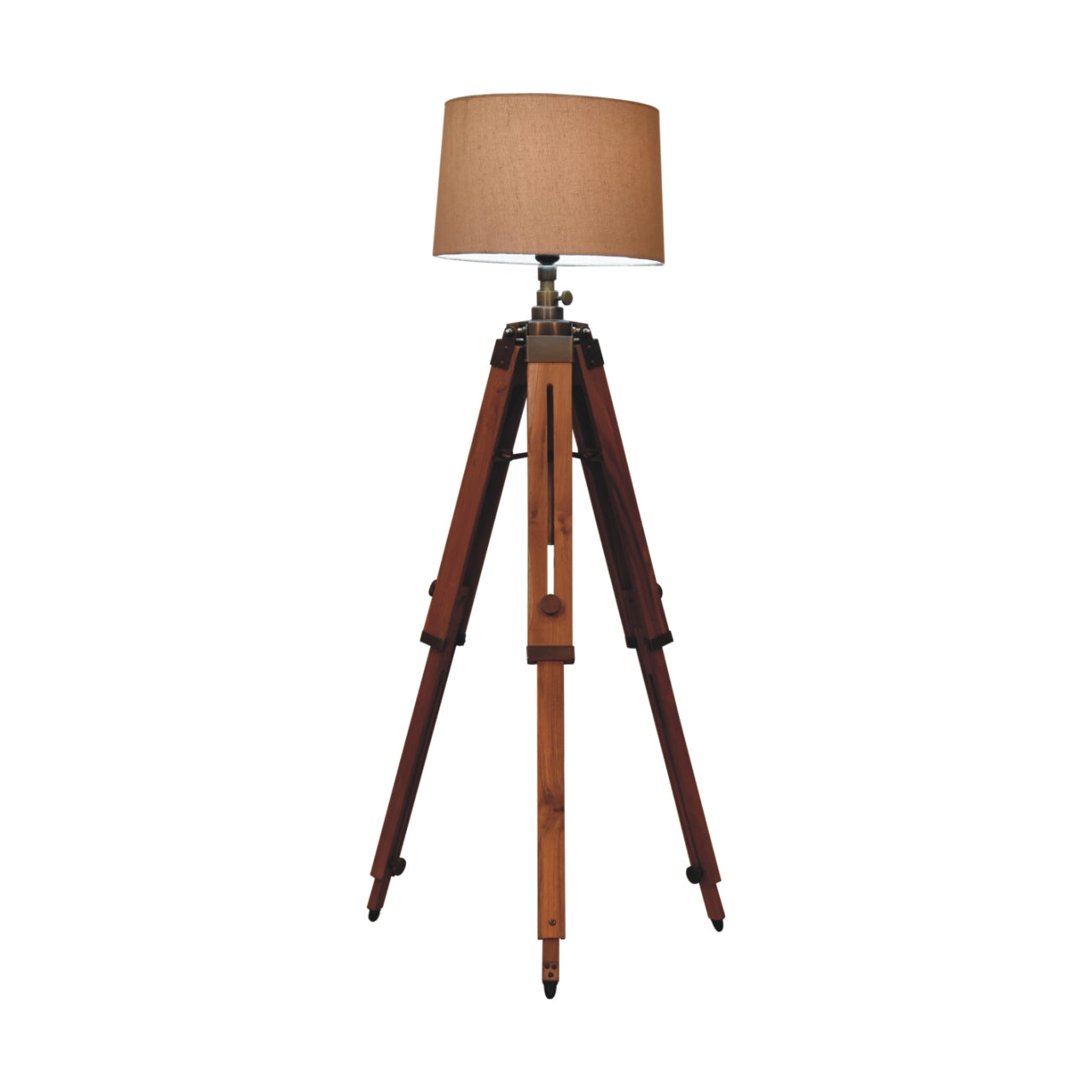wooden tripod lamp
