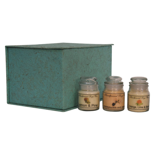 yankee candle set of 3 lemon pine honeysuckle jasmine and orange lime basil