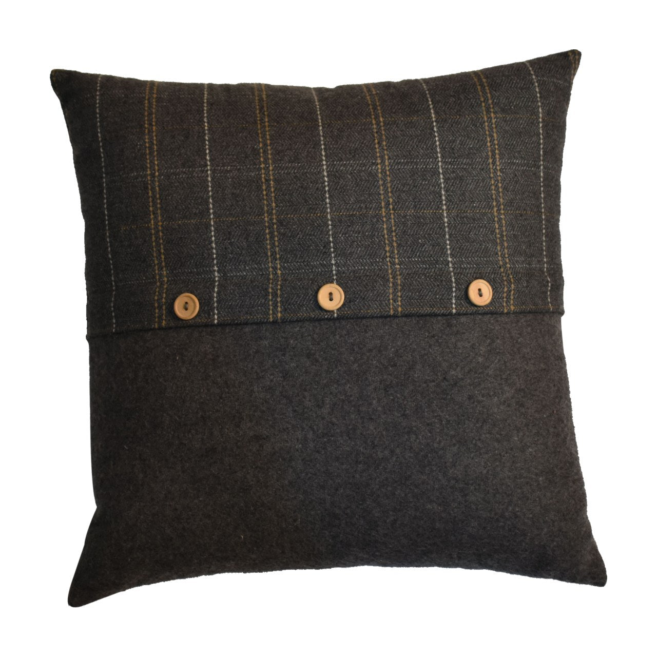 quinn cushion set of 2 pewter tweed