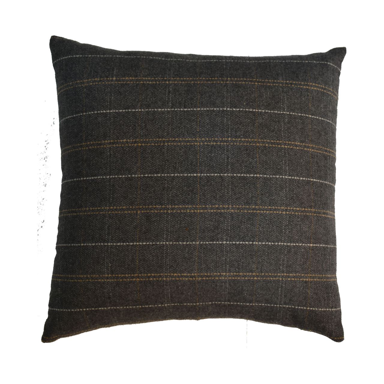 quinn cushion set of 2 pewter black tweed
