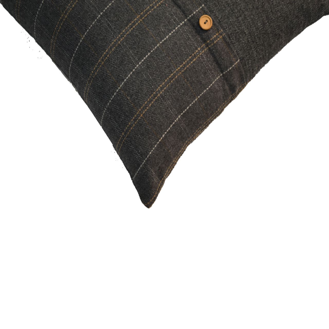 quinn cushion set of 2 pewter black tweed