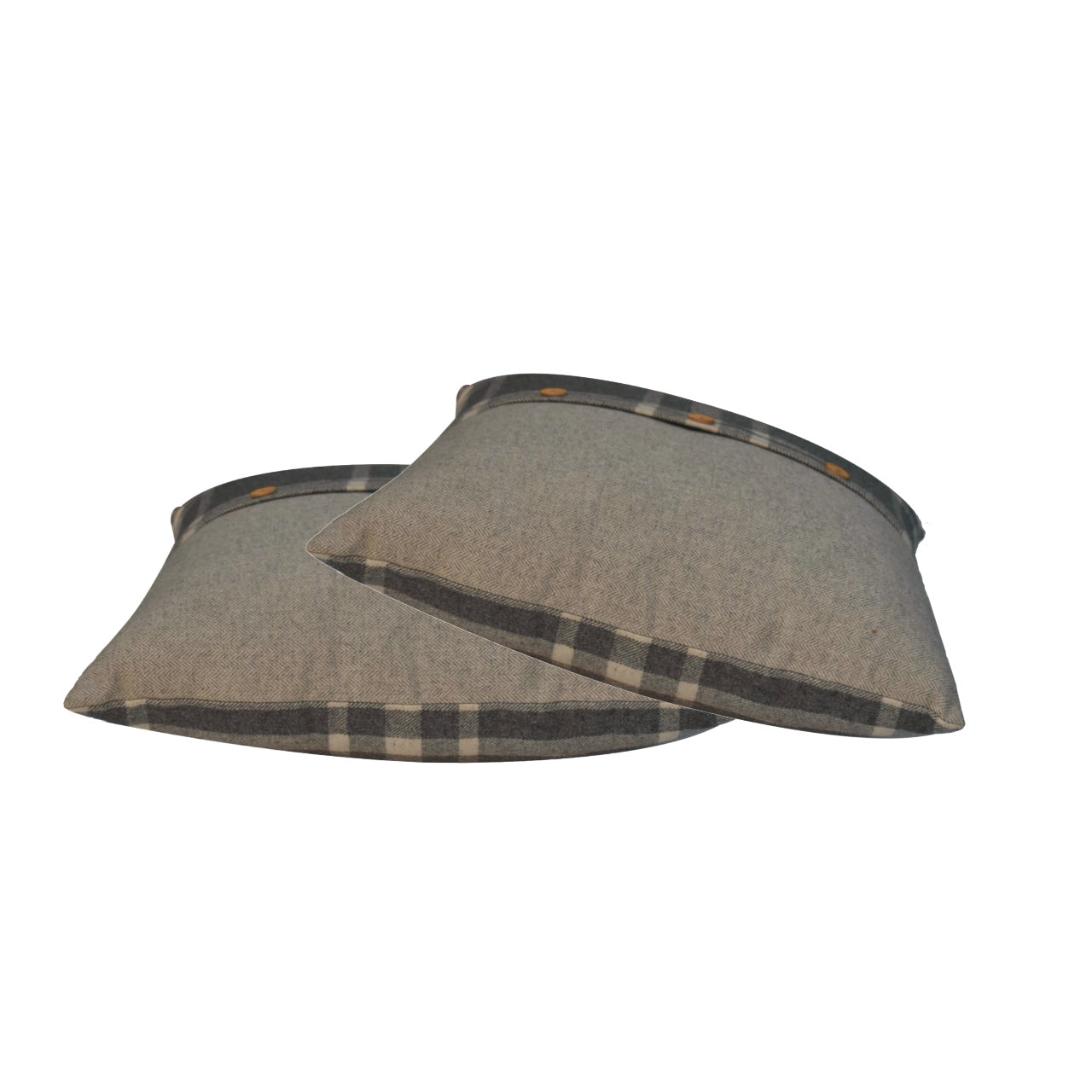 quinn cushion set of 2 canus grey tweed