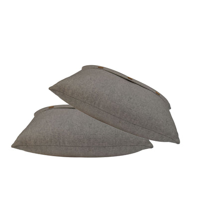 quinn cushion set of 2 grey tweed