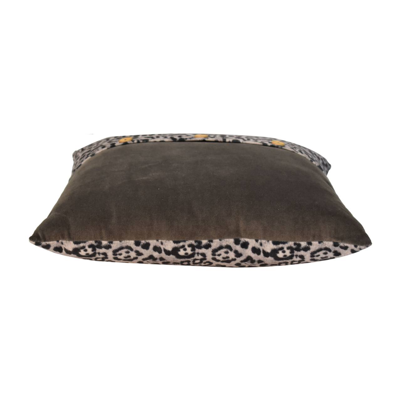 quinn cushion set of 2 white leopard grey velvet