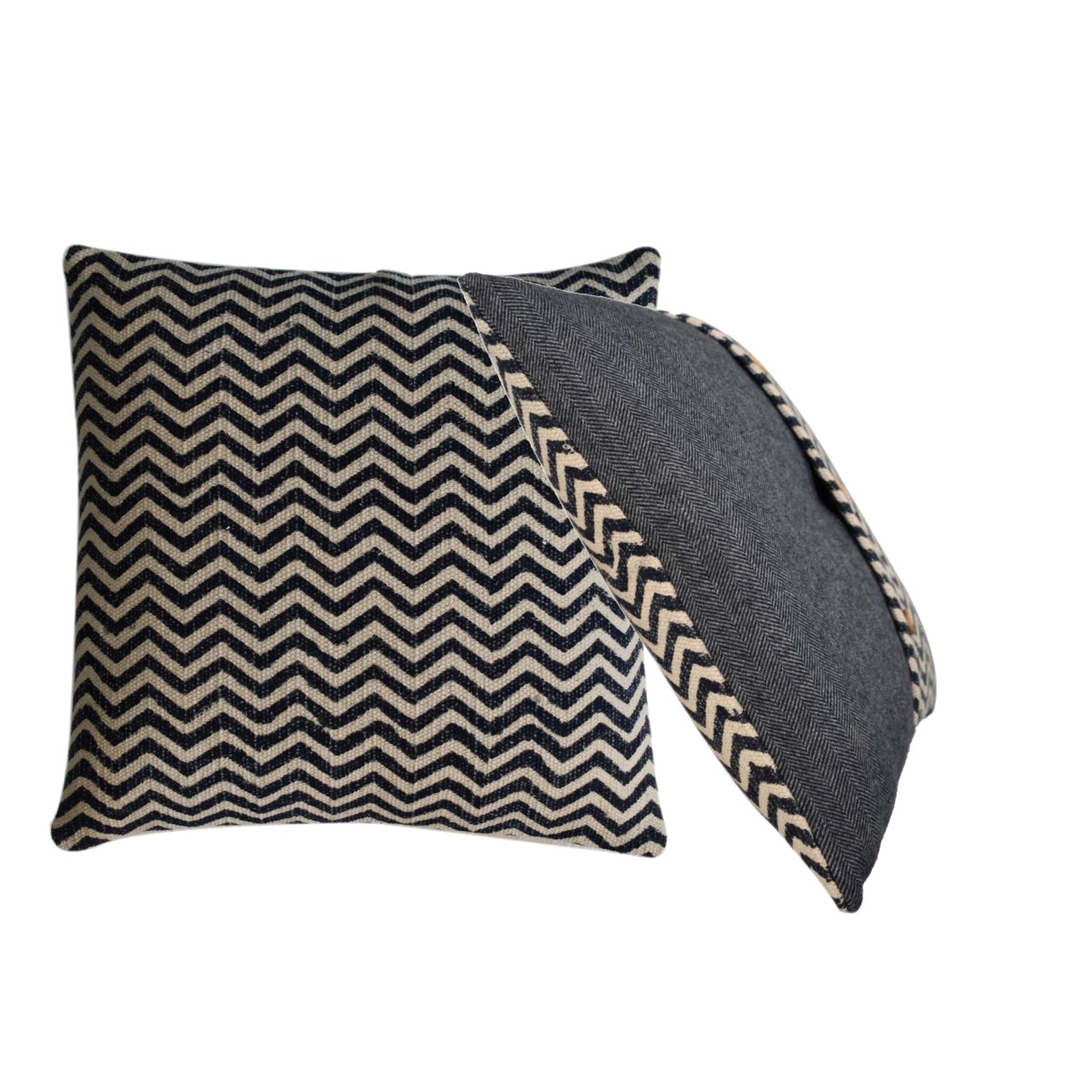 quinn cushion set of 2 durrie black tweed