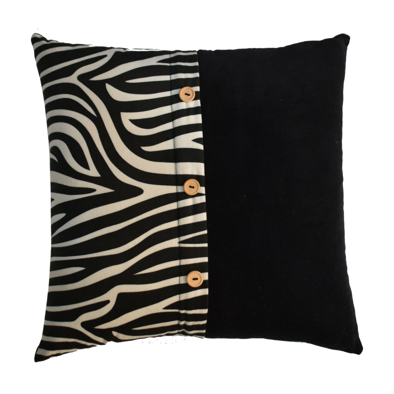 quinn cushion set of 2 white tiger black velvet