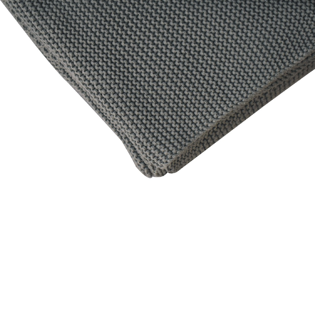 olive green knitted throw