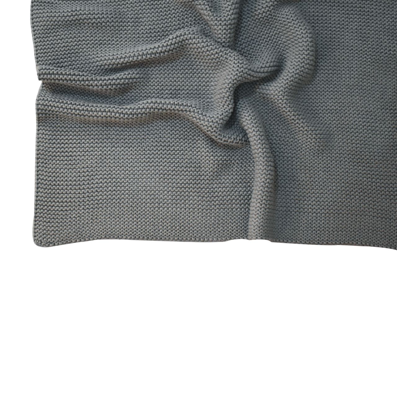 olive green knitted throw