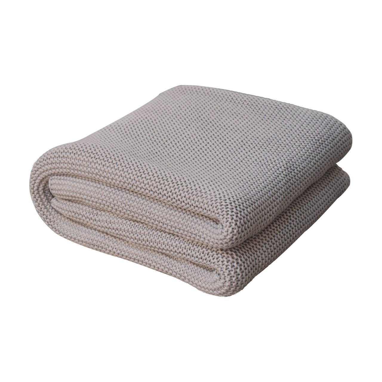 grey knitted throw