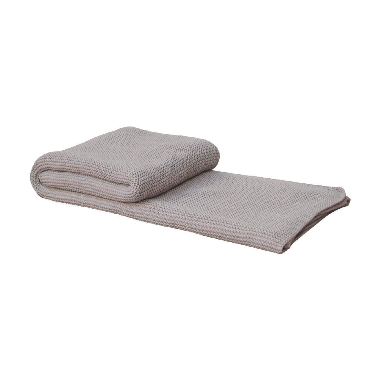 grey knitted throw