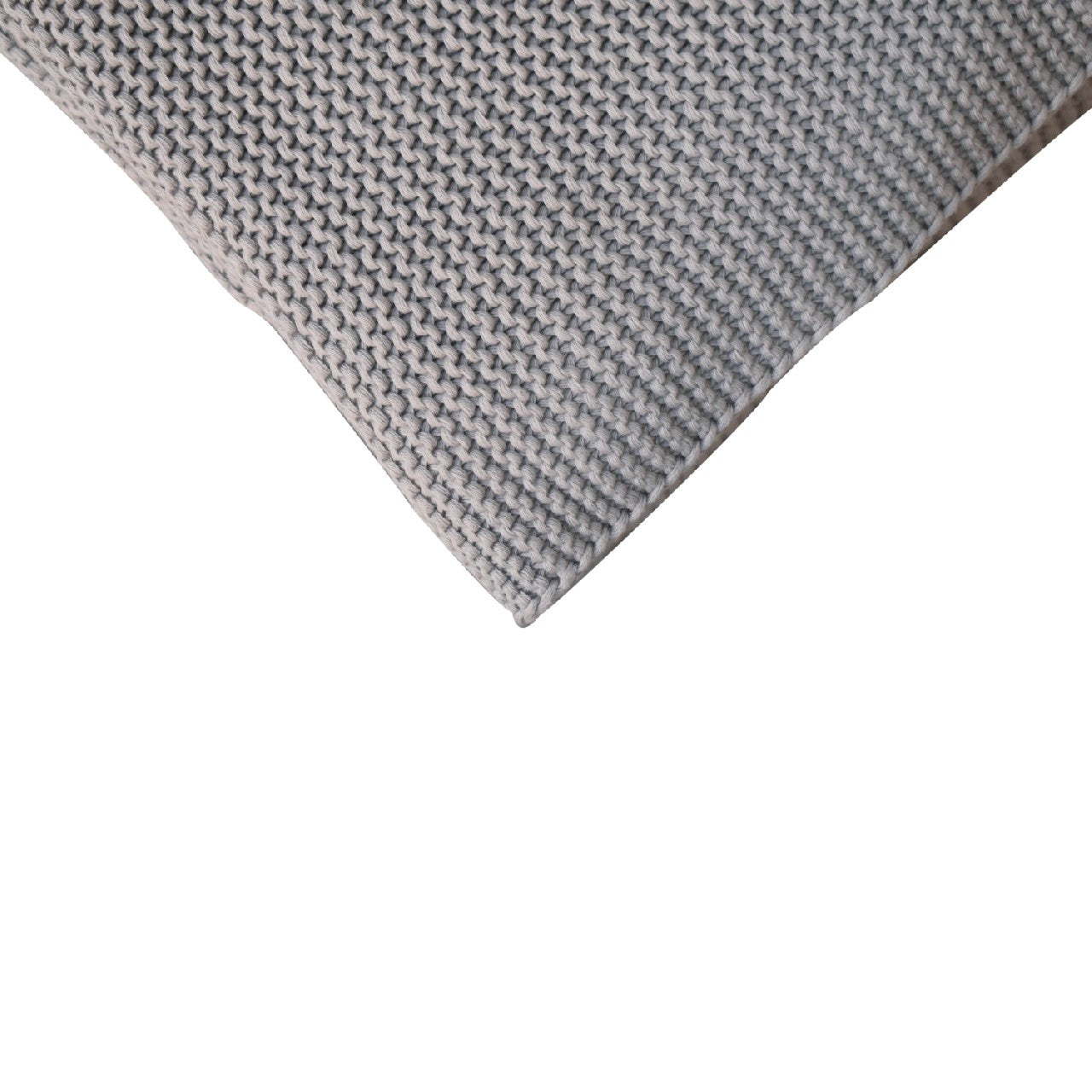 grey knitted throw