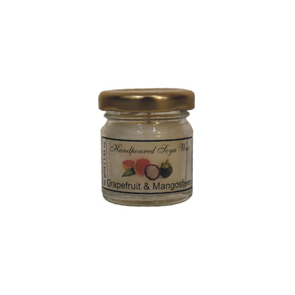 mini candle set of 6 honeysuckle jasmine jasmine lime orange lime basil white tea sage grapefuit mangosteen and lemon pine