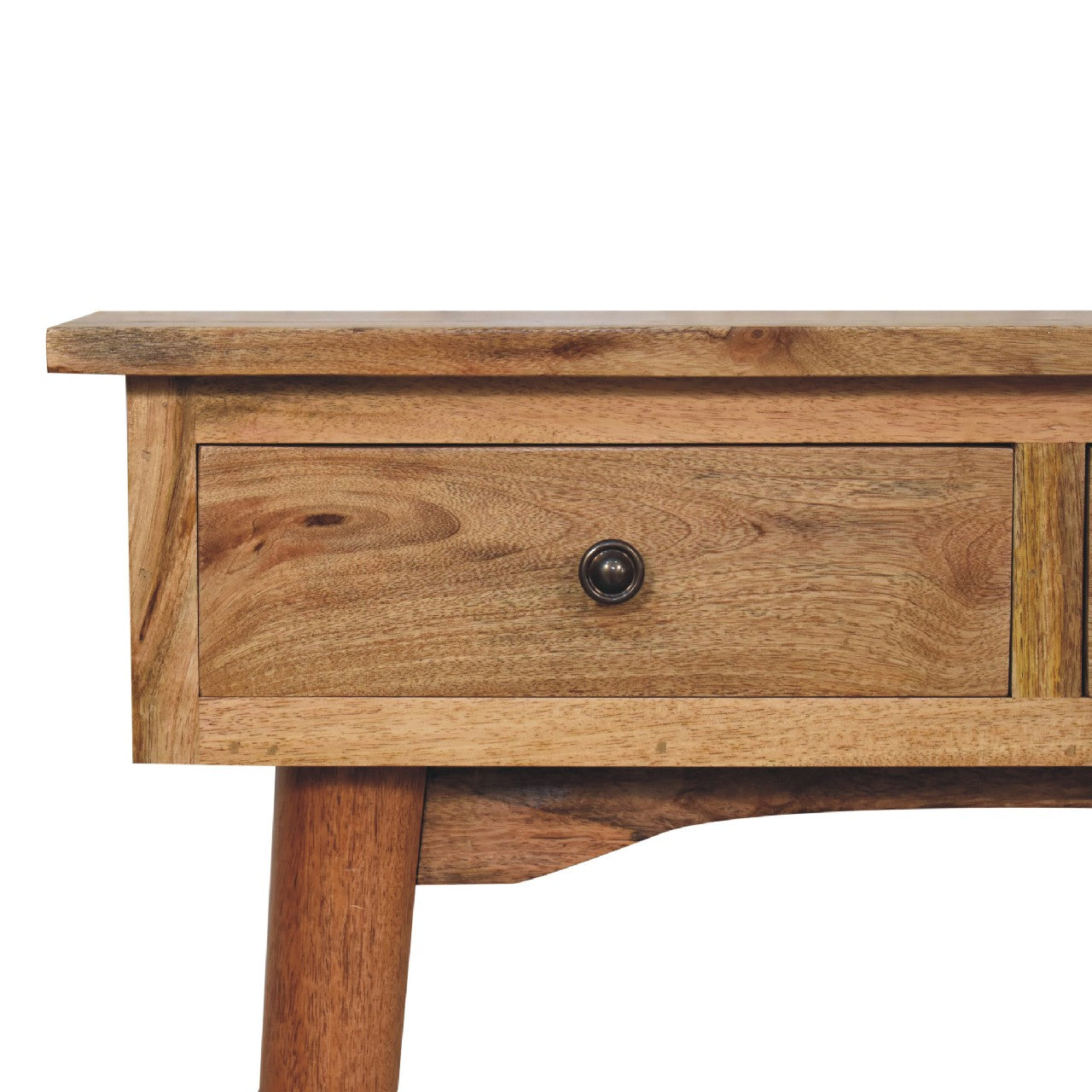 mini oak ish hallway console table