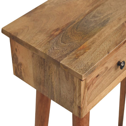 mini oak ish hallway console table