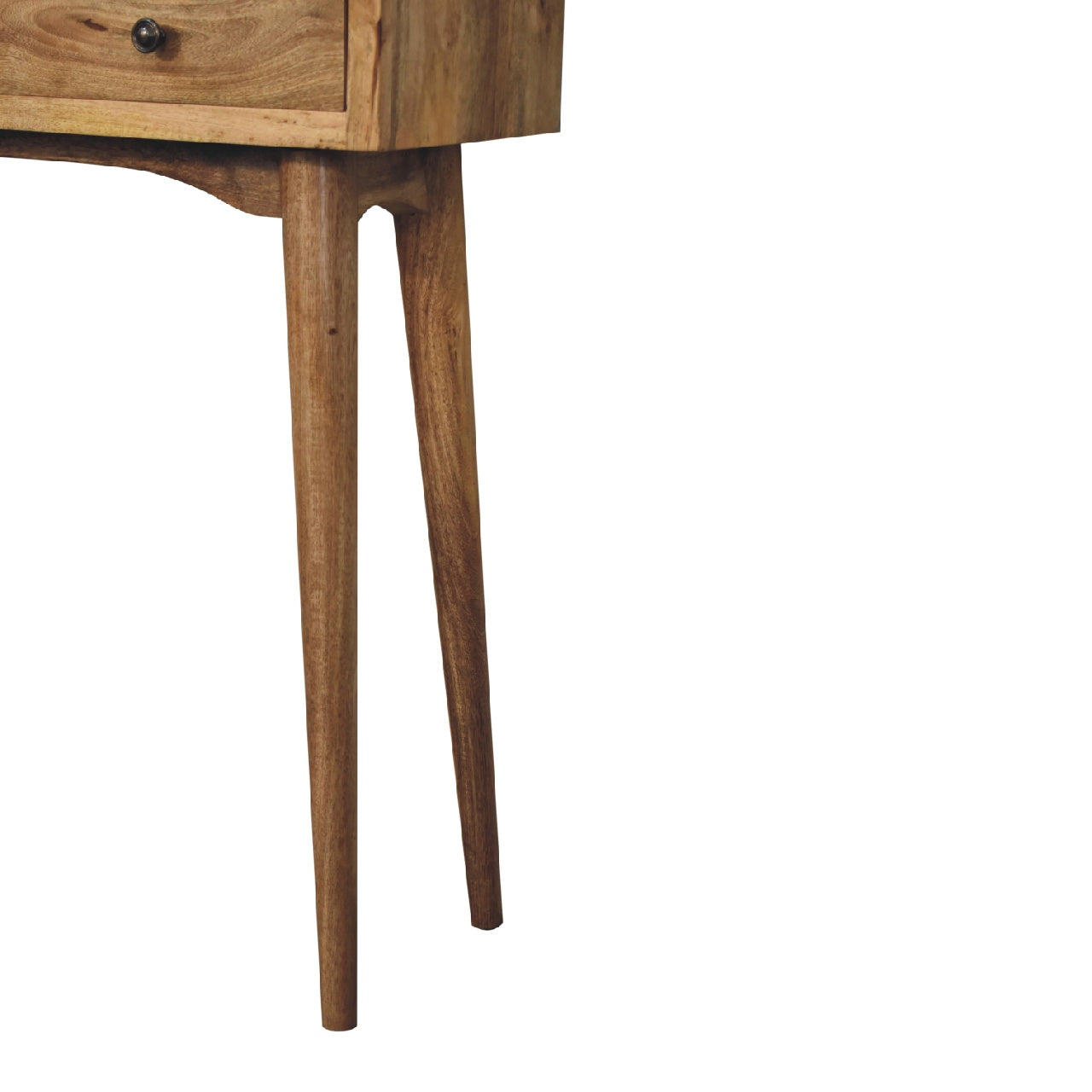 mini oak ish hallway console table