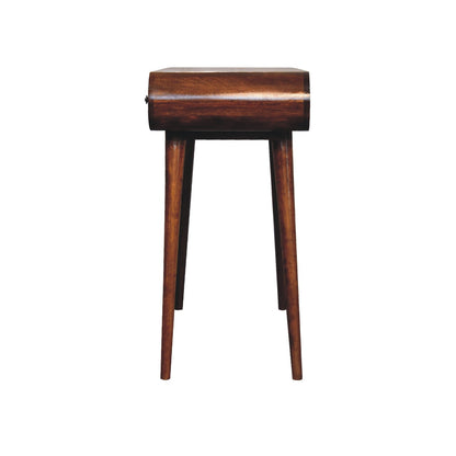 chestnut dressing table with foldable mirror