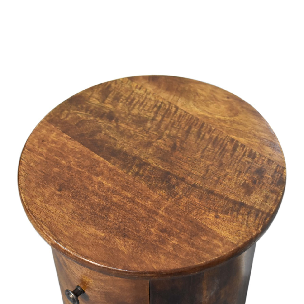 mini chestnut 2 drawer drum chest