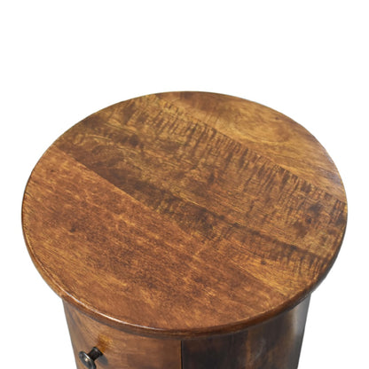 mini chestnut 2 drawer drum chest