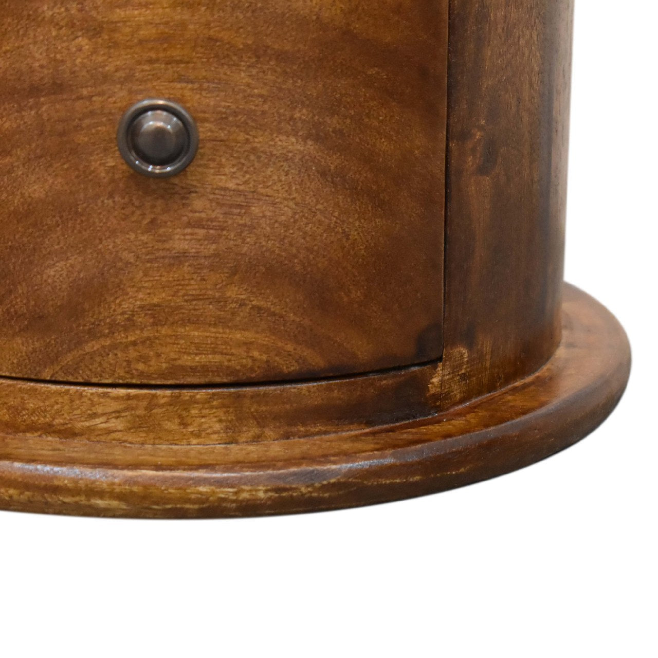 mini chestnut 2 drawer drum chest