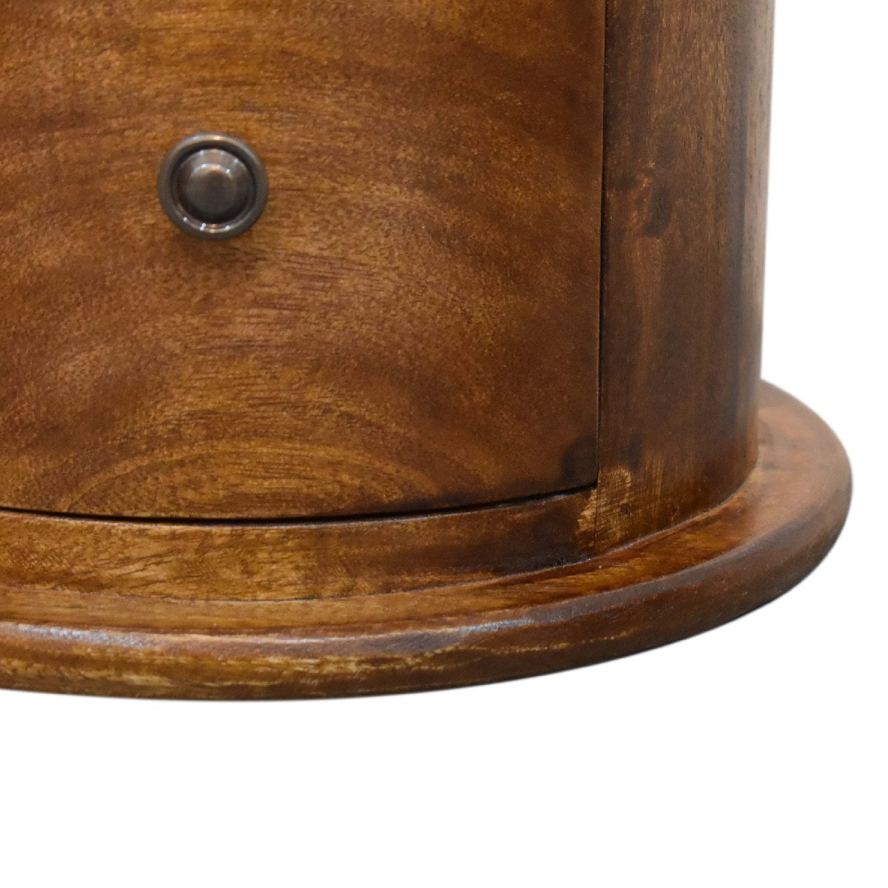 mini chestnut 2 drawer drum chest