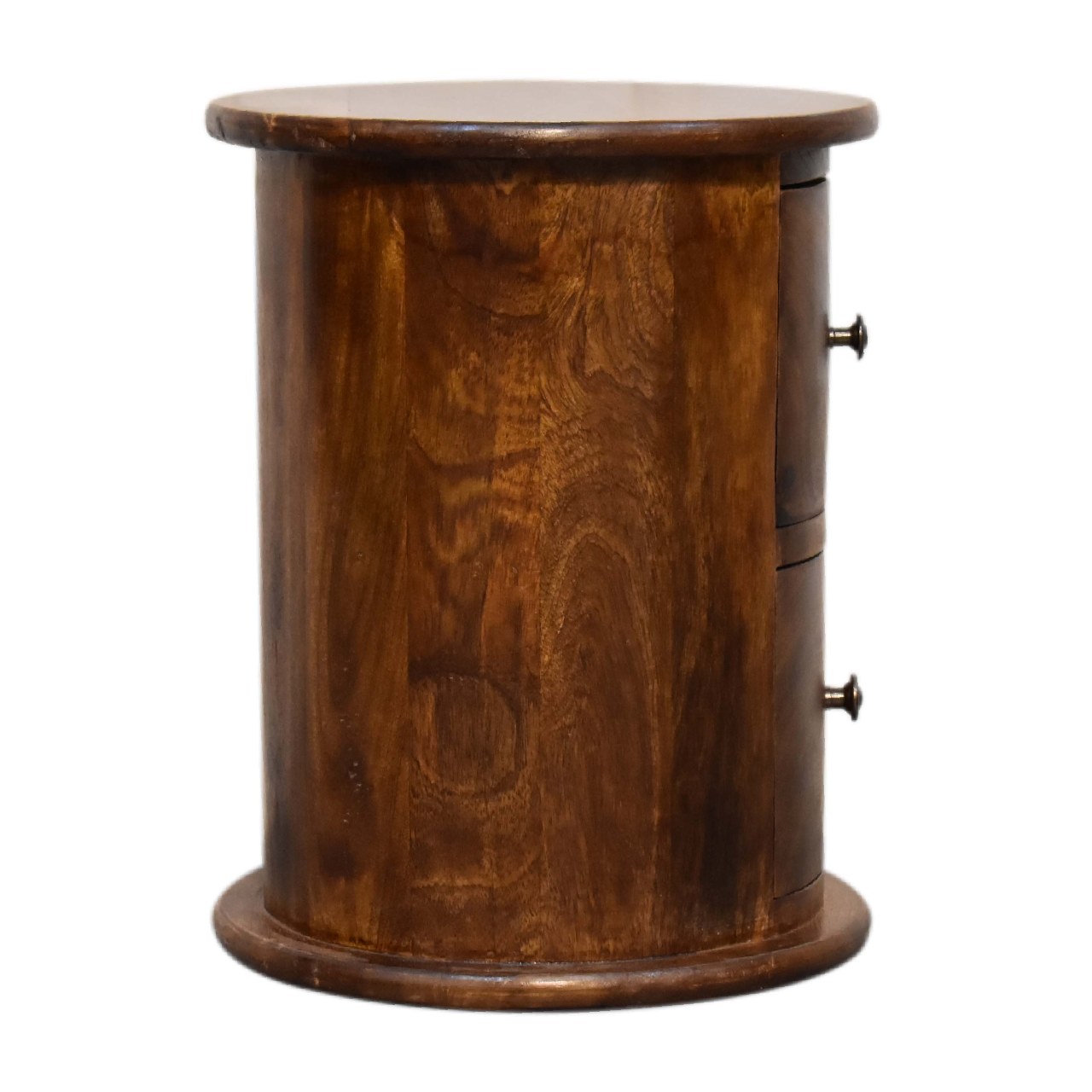 mini chestnut 2 drawer drum chest