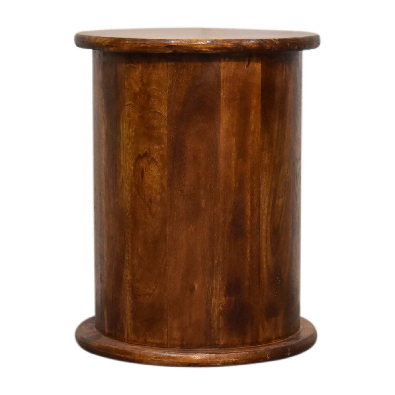 mini chestnut 2 drawer drum chest