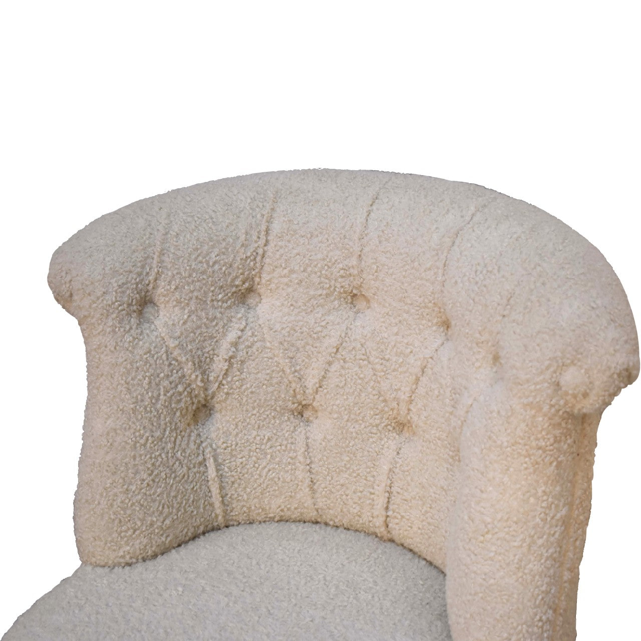 boucle cream accent chair