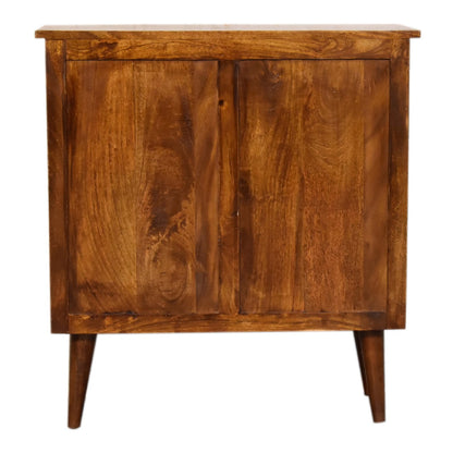chestnut nordic style cabinet