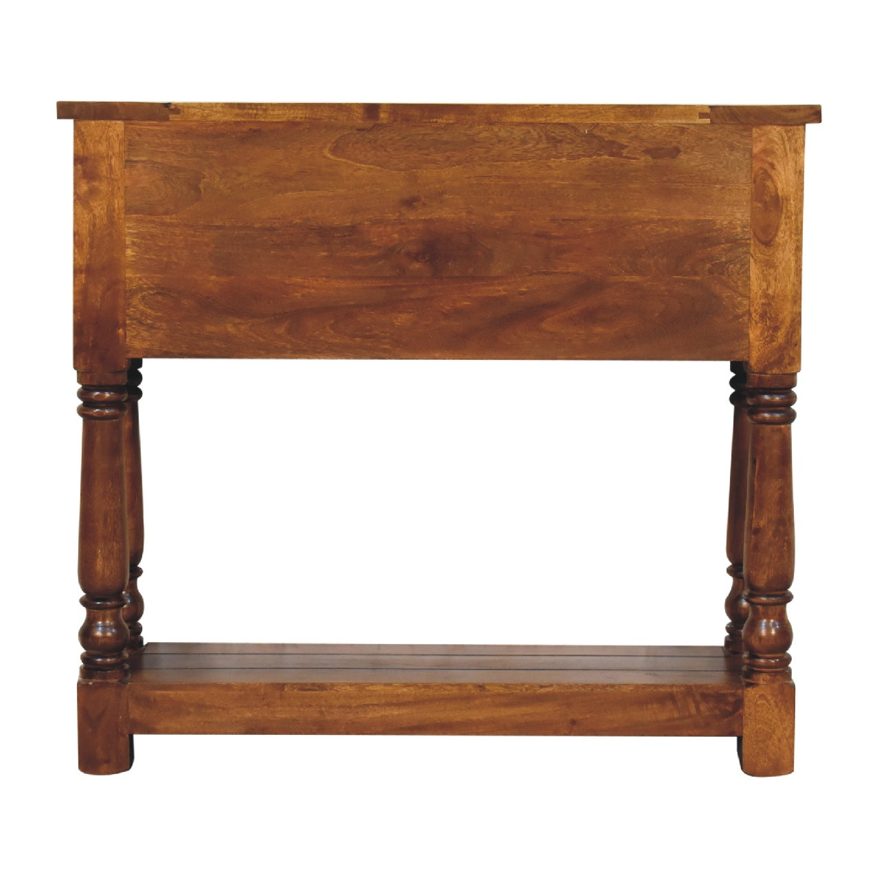 chestnut 4 drawer console table