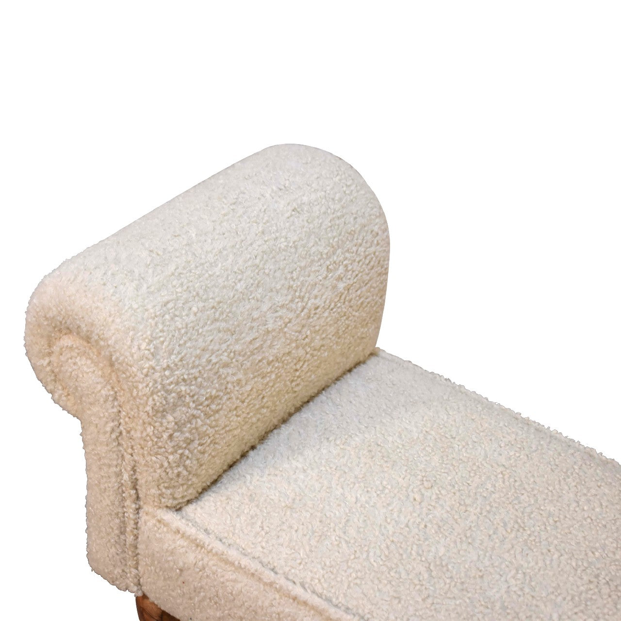 boucle cream bench