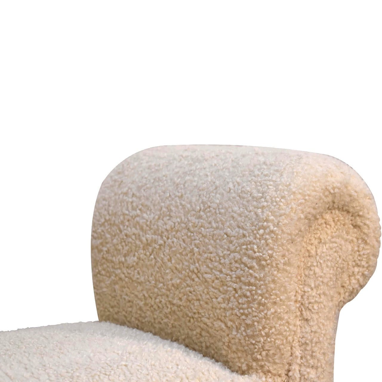 boucle cream bench