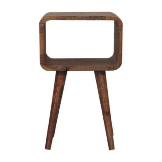 mini curved open bedside