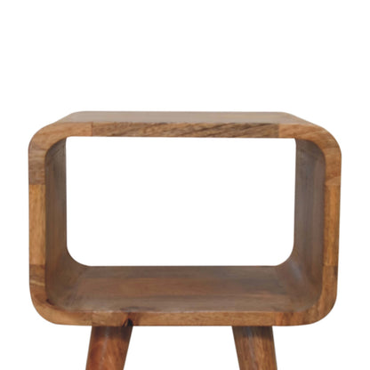 mini curved open bedside