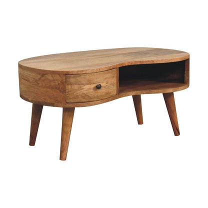 oak ish wave coffee table