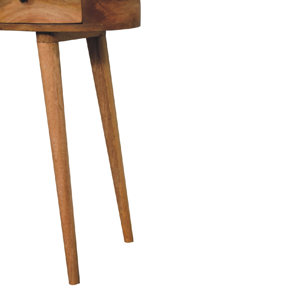oak ish wave writing desk with 2 drawers