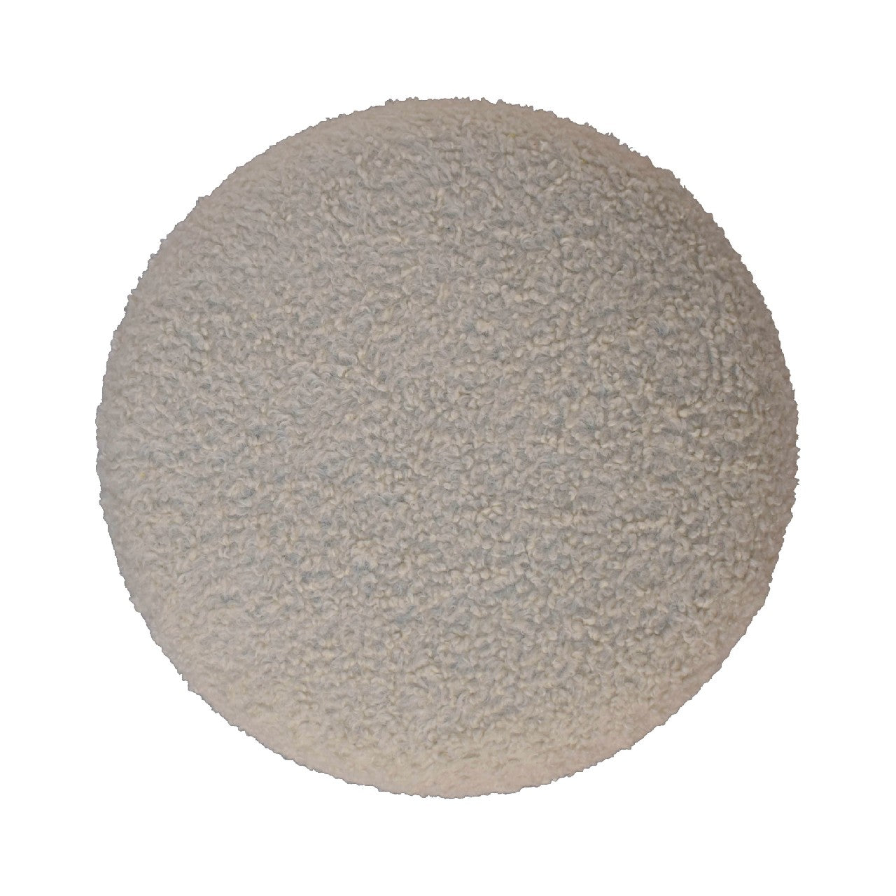 boucle cream round footstool