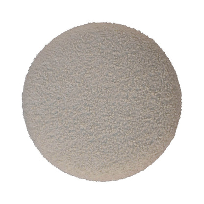 boucle cream round footstool