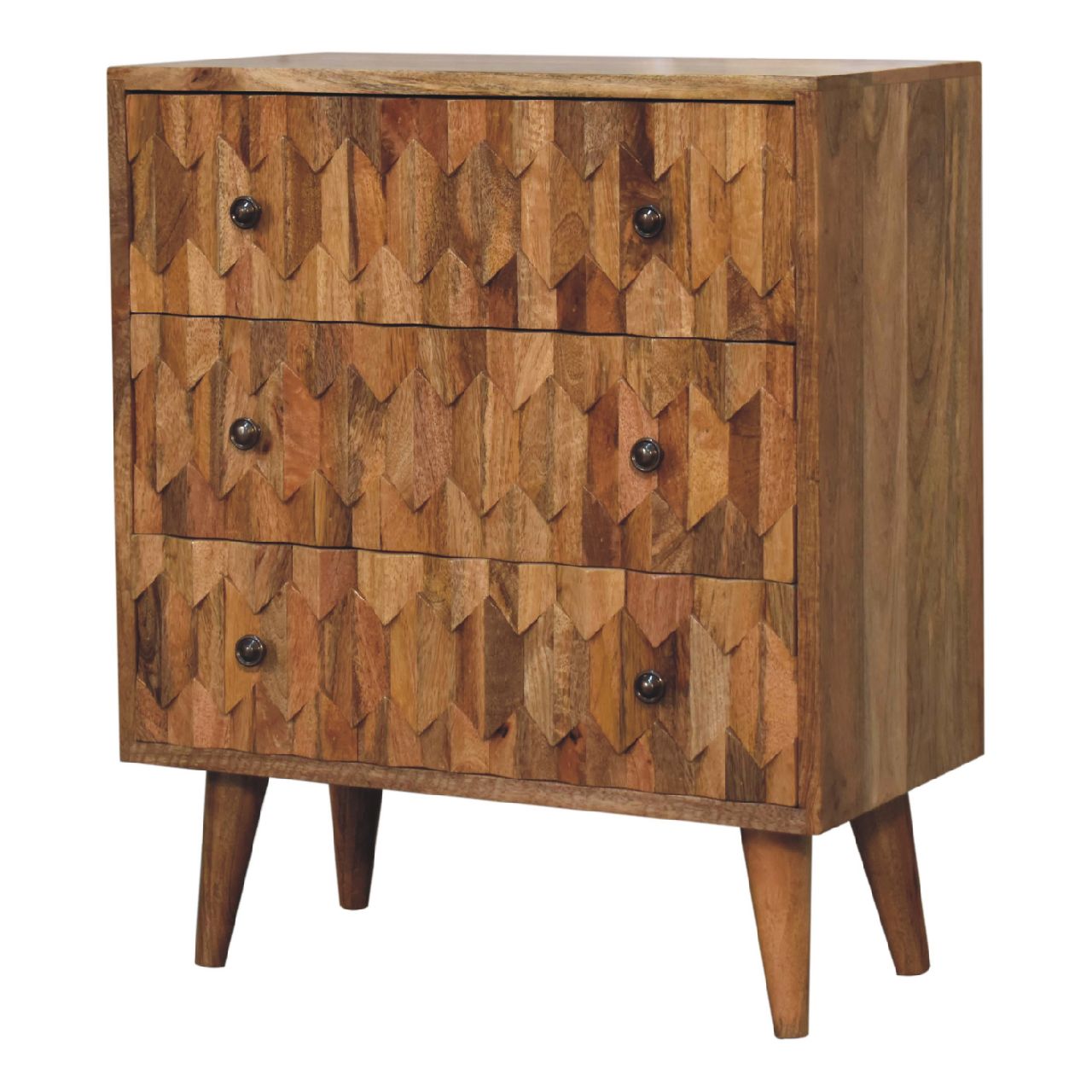 mini pineapple carved chest