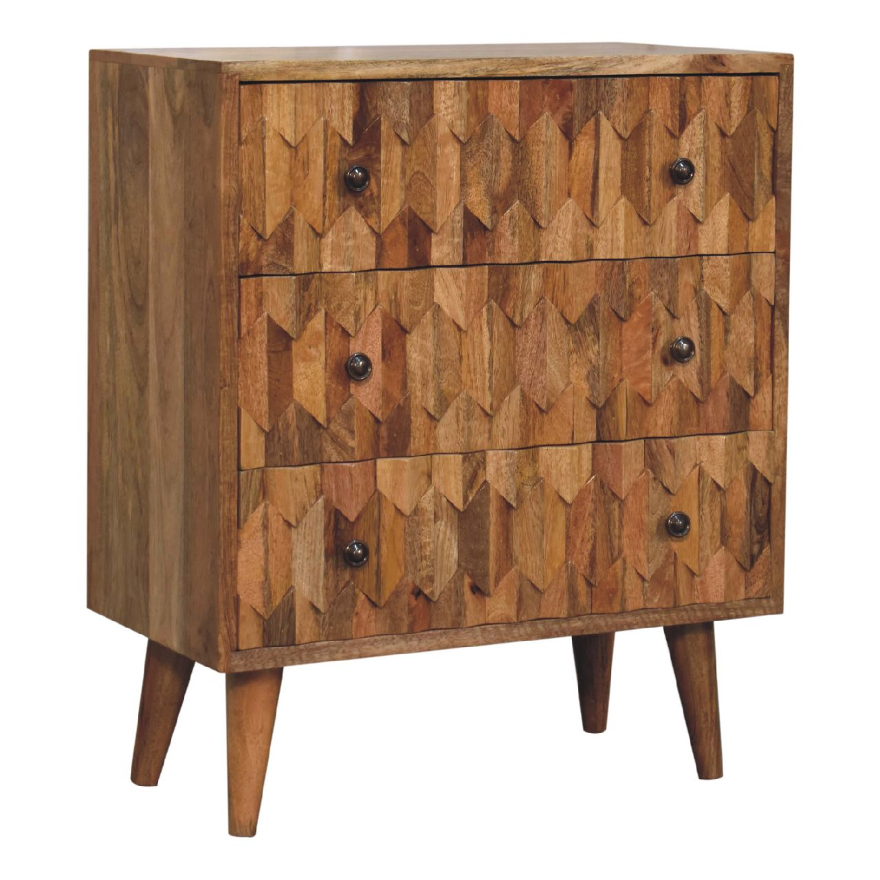 mini pineapple carved chest