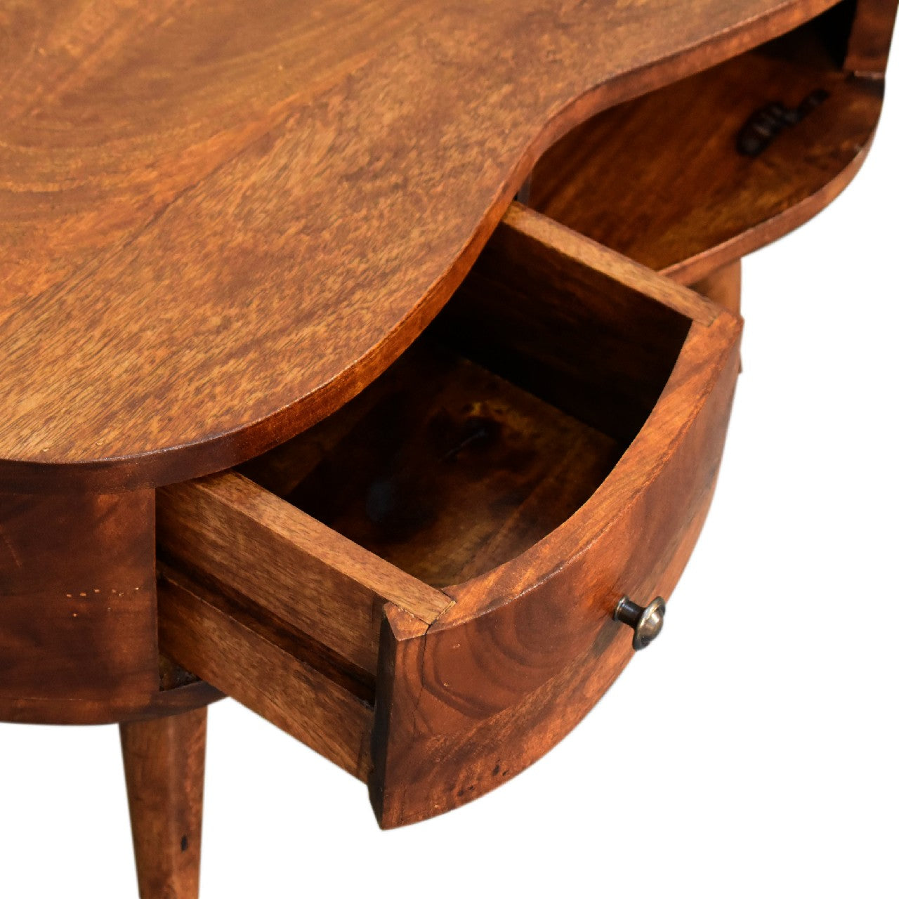 mini chestnut wave coffee table