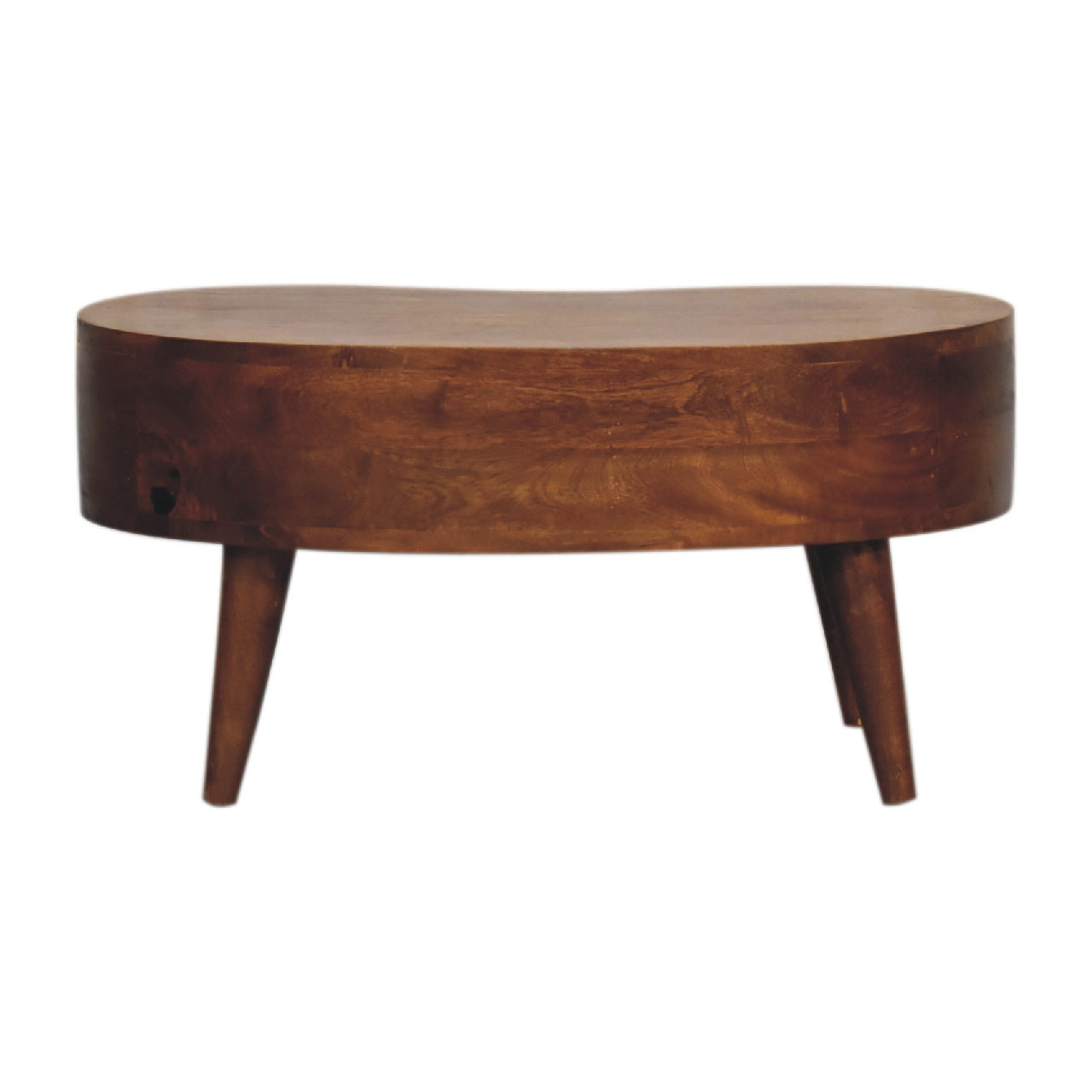 mini chestnut wave coffee table