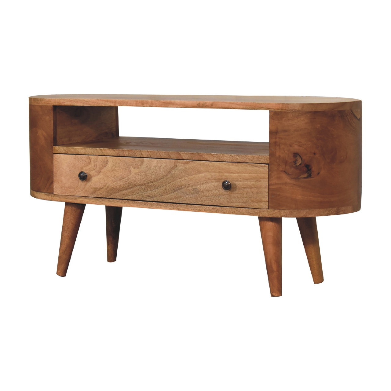 mini rounded tv stand