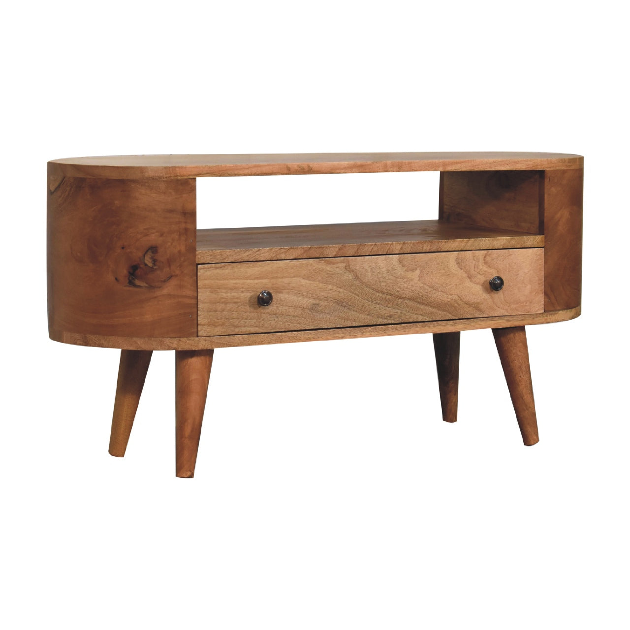 mini rounded tv stand