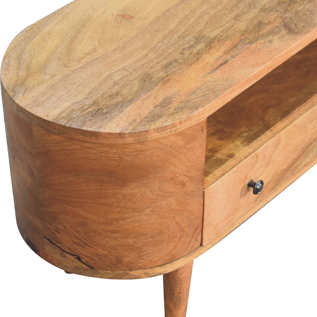 mini rounded tv stand
