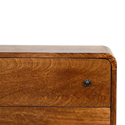 mini curved chestnut chest